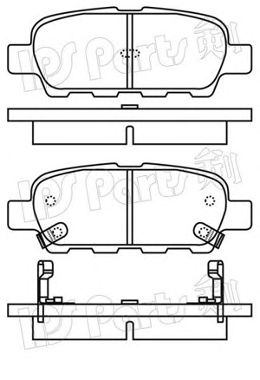 IPS PARTS ibr1154 -  Комплект тормозных колодок, дисковый тормоз
